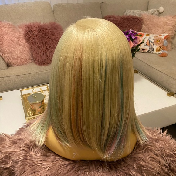 blonde multicolor lob (long bob) wig - Picture 5 of 13